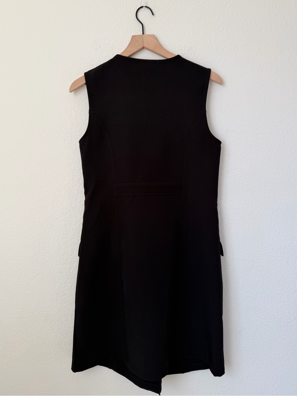 Max Studio Black Sleeveless V-Neck Double-Breasted Mini Dress Size Medium - Picture 3 of 7